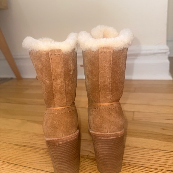 UGG JERENE Chestnut Suede Mid-Calf Boots - Picture 5 of 6